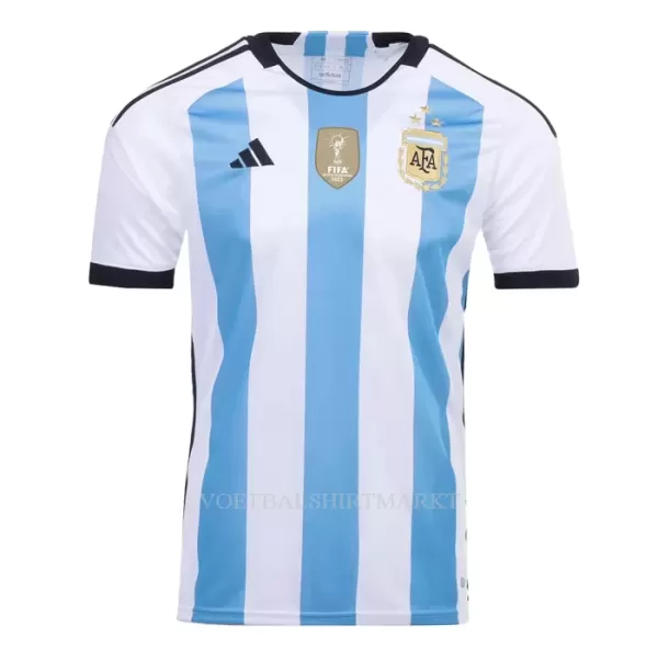 Champions Argentinië 3 Star Shirt Heren Thuis WK 2022