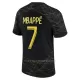 Paris Saint-Germain Mbappé 7 Shirt Heren Vierde Jordan 2022-23