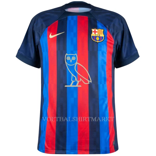 Barcelona Drake Shirt Heren Thuis 2022-23 - Speciaal