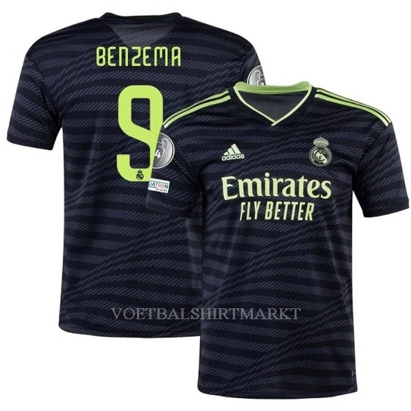 Real Madrid BENZEMA 9 Shirt Heren Derde 2022-23