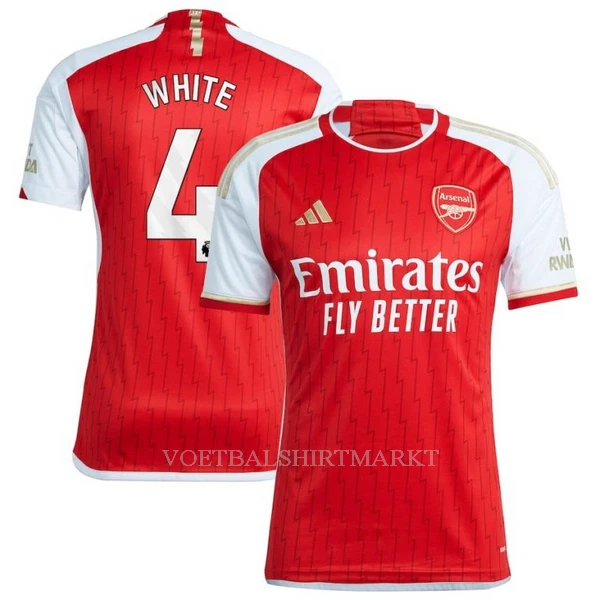 Arsenal White 4 Shirt Heren Thuis 2023/24