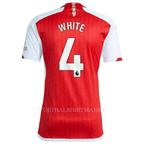 Arsenal White 4 Shirt Heren Thuis 2023/24