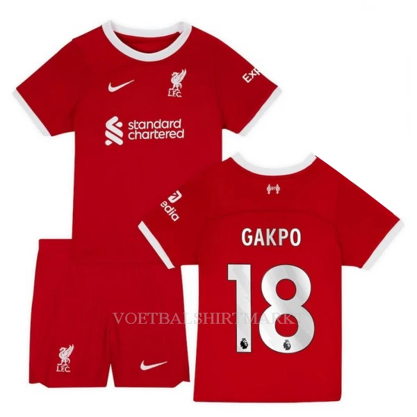 Liverpool Gakpo 18 Tenue Kind Thuis 2023/24