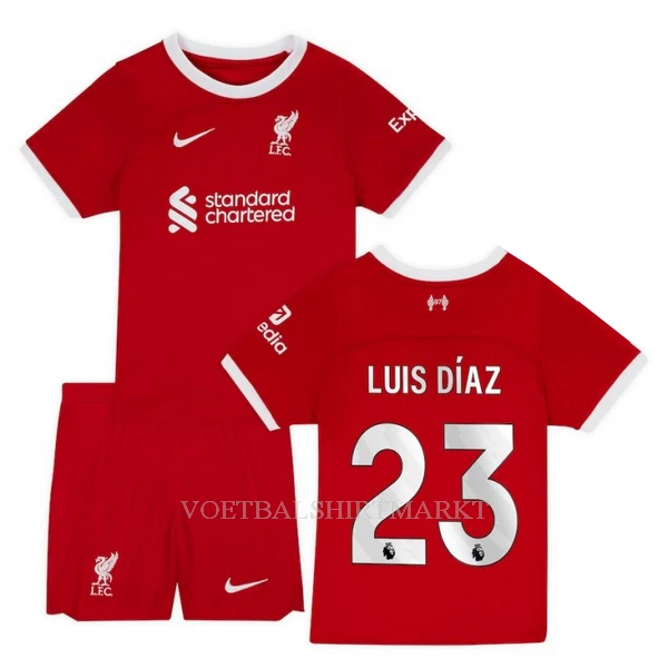 Liverpool Luis Díaz 23 Tenue Kind Thuis 2023/24