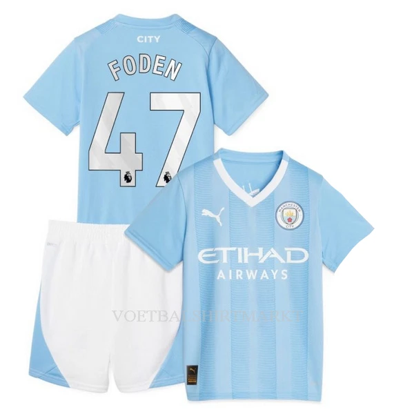 Manchester City Foden 47 Tenue Kind Thuis 2023/24