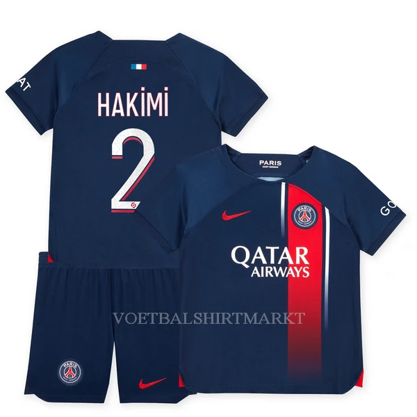 Paris Saint-Germain Hakimi 2 Tenue Kind Thuis 2023/24