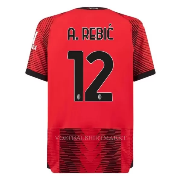 AC Milan A. Rebic 12 Shirt Heren Thuis 2023/24