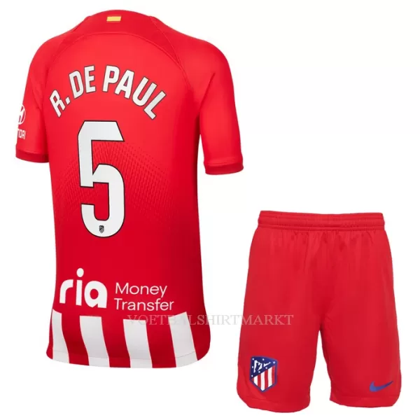 Atlético Madrid R. De Paul 5 Tenue Kind Thuis 2023/24