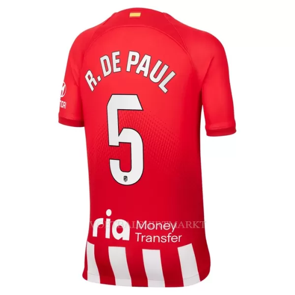 Atlético Madrid R. De Paul 5 Tenue Kind Thuis 2023/24