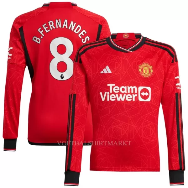 Manchester United Bruno Fernandes 8 Shirt Heren Thuis 2023/24 Lange Mouw