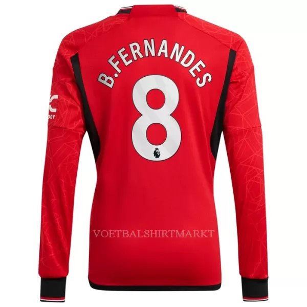 Manchester United Bruno Fernandes 8 Shirt Heren Thuis 2023/24 Lange Mouw