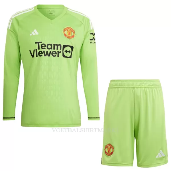 Manchester United Keeper Tenue Kind Thuis 2023/24 Lange Mouw