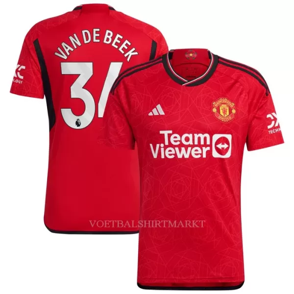 Manchester United Van De Beek 34 Shirt Heren Thuis 2023/24