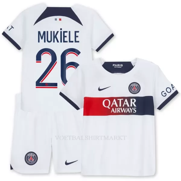 Paris Saint-Germain Mukiele 26 Tenue Kind Uit 2023/24