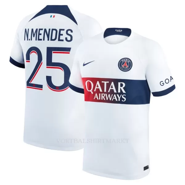 Paris Saint-Germain N.Mendes 25 Shirt Heren Uit 2023/24