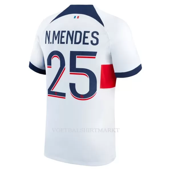 Paris Saint-Germain N.Mendes 25 Shirt Heren Uit 2023/24