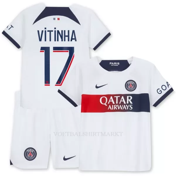 Paris Saint-Germain Vitinha 17 Tenue Kind Uit 2023/24