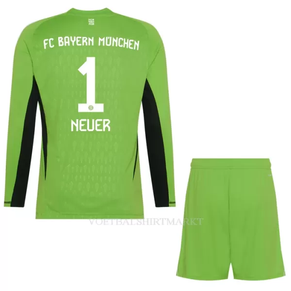 FC Bayern München Manuel Neuer 1 Keeper Tenue Kind Uit 2023/24 Lange Mouw