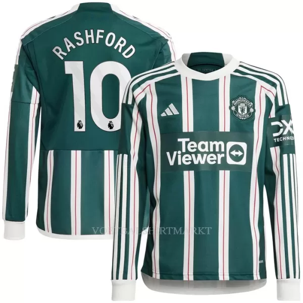 Manchester United Rashford 10 Shirt Heren Uit 2023/24 Lange Mouw