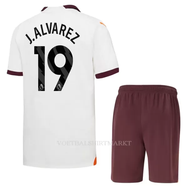 Manchester City J. Alvarez 19 Tenue Kind Uit 2023/24