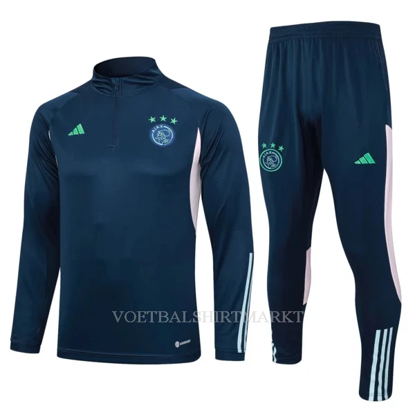 AFC Ajax Trainings Sweatshirt Pak 2023/24 Kwartrits Blauwe