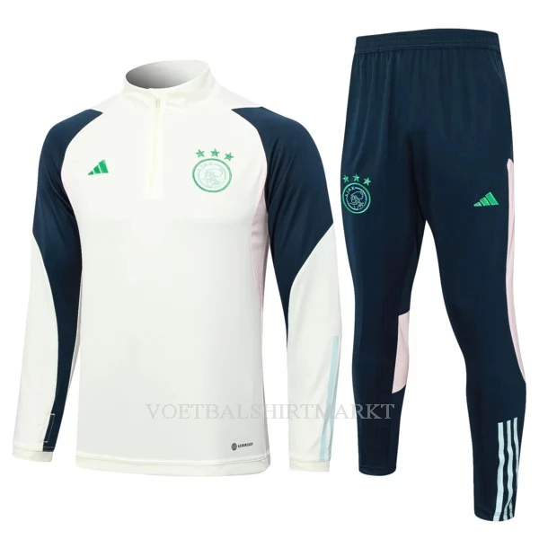 AFC Ajax Trainings Sweatshirt Pak 2023/24 Kwartrits Witte