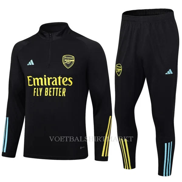 Arsenal Trainings Sweatshirt Pak 2023/24 Kwartrits Zwarte