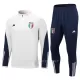 Italië Trainings Sweatshirt Pak 2023/24 Kwartrits Witte