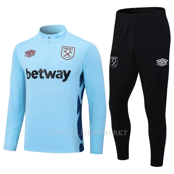 West Ham United Trainings Sweatshirt Pak 2023/24 Kwartrits Blauwe