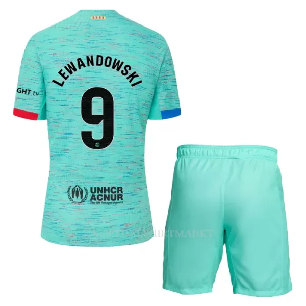 FC Barcelona Lewandowski 9 Tenue Kind Derde 2023/24