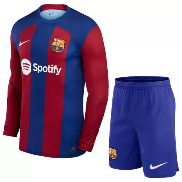 FC Barcelona Tenue Kind Thuis 2023/24 Lange Mouw