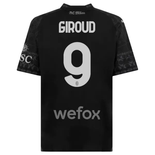 AC Milan Olivier Giroud 9 Shirt Heren Vierde 2023/24 Zwarte