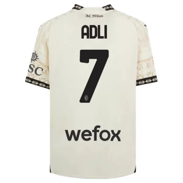 AC Milan Yacine Adli 7 Shirt Heren Vierde 2023/24 Witte