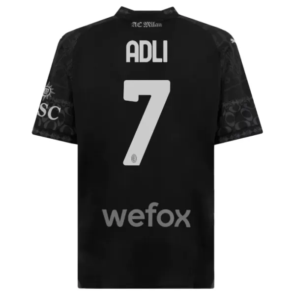 AC Milan Yacine Adli 7 Shirt Heren Vierde 2023/24 Zwarte