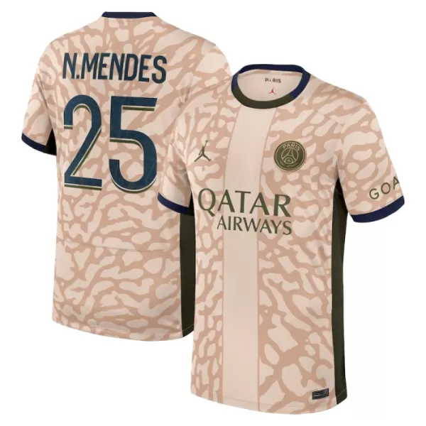 Paris Saint-Germain Nuno Mendes 25 Shirt Heren Vierde Jordan 2023/24