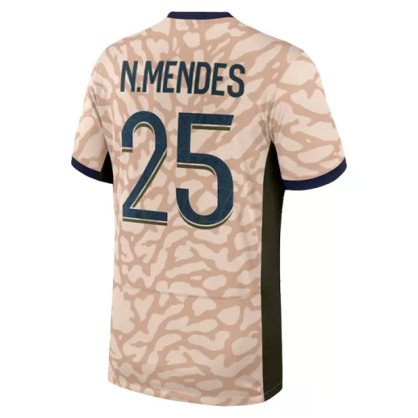 Paris Saint-Germain Nuno Mendes 25 Shirt Heren Vierde Jordan 2023/24