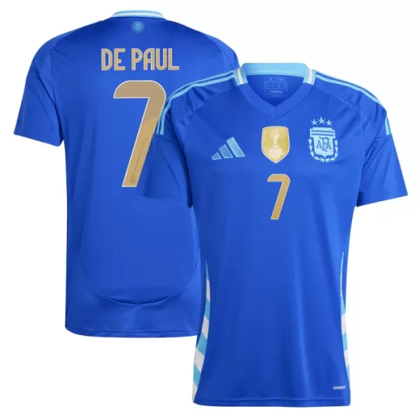 Argentinië De Paul 7 Shirt Heren Uit 2024