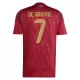 België De Bruyne 7 Shirt Heren Thuis EK 2024