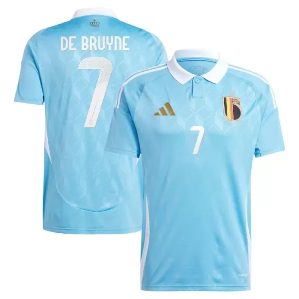 België De Bruyne 7 Shirt Heren Uit EK 2024