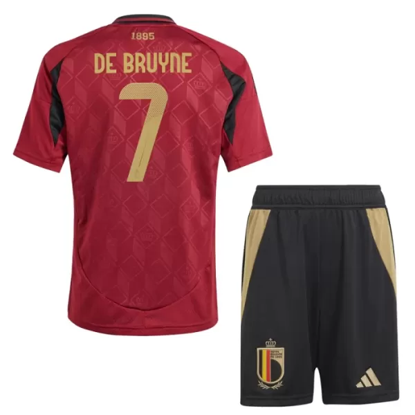 België De Bruyne 7 Tenue Kind Thuis EK 2024