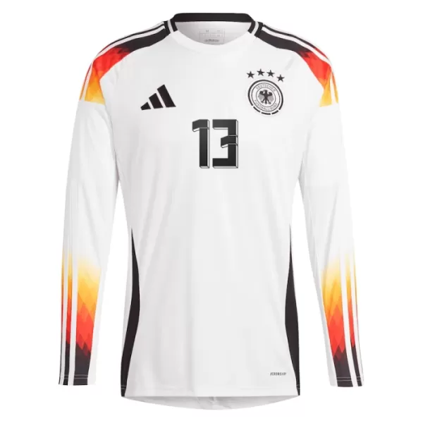 Duitsland Müller 13 Shirt Heren Thuis EK 2024 Lange Mouw