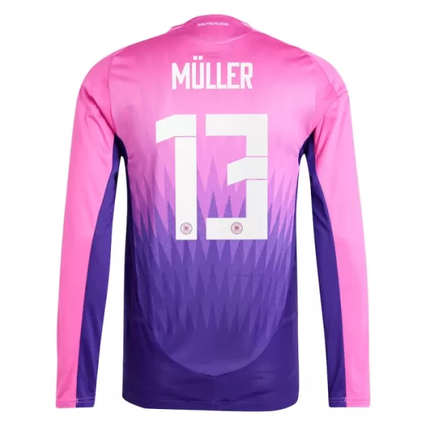 Duitsland Müller 13 Shirt Heren Uit EK 2024 Lange Mouw