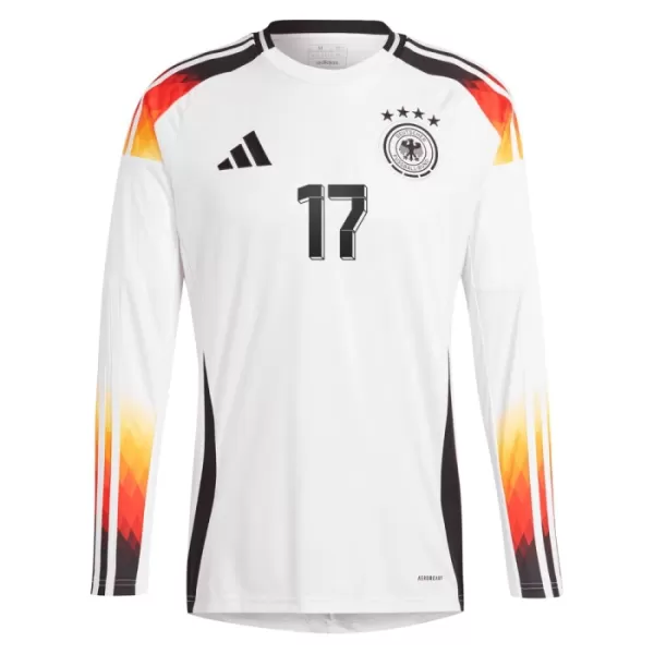 Duitsland Wirtz 17 Shirt Heren Thuis EK 2024 Lange Mouw