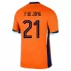 Nederland Frenkie de Jong 21 Shirt Heren Thuis EK 2024