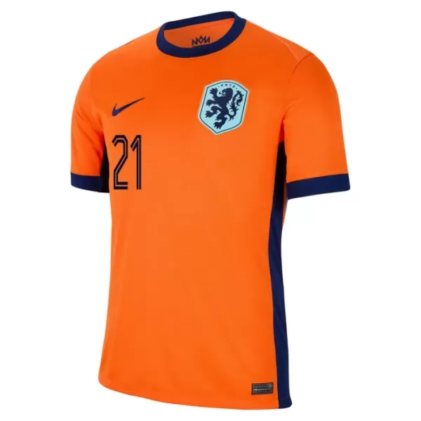 Nederland Frenkie de Jong 21 Tenue Kind Thuis EK 2024