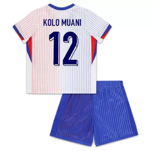 Frankrijk Kolo Muani 12 Tenue Kind Uit EK 2024