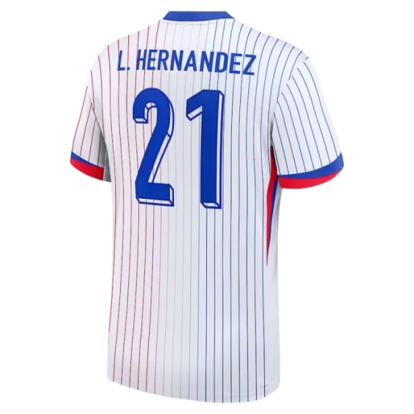 Frankrijk L. Hernandez 21 Shirt Heren Uit EK 2024