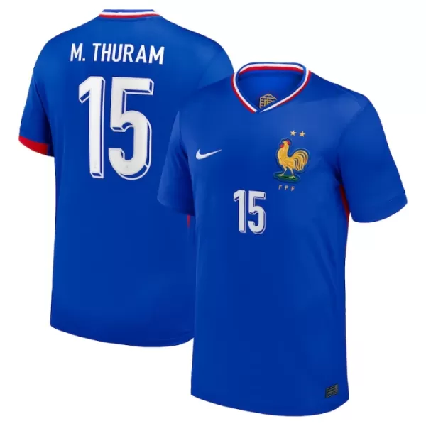 Frankrijk M. Thuram 15 Shirt Heren Thuis EK 2024