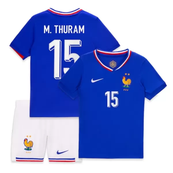 Frankrijk M. Thuram 15 Tenue Kind Thuis EK 2024