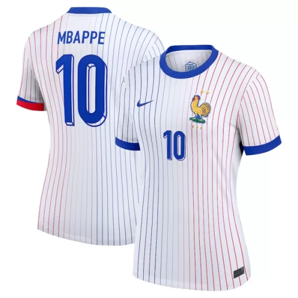 Frankrijk Mbappé 10 Shirt Dames Uit EK 2024